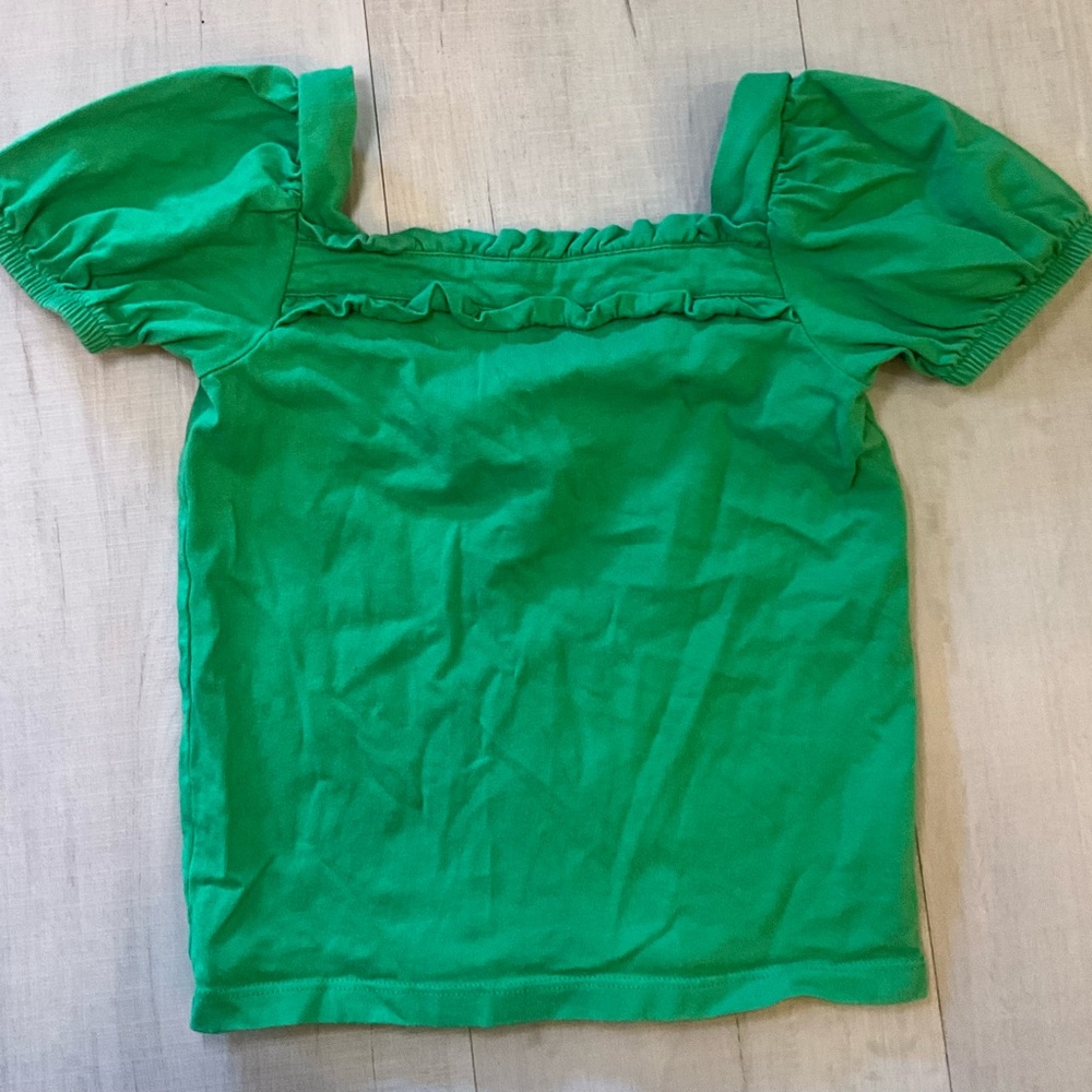 Janie‎ and Jack Green Puff Sleeve Top